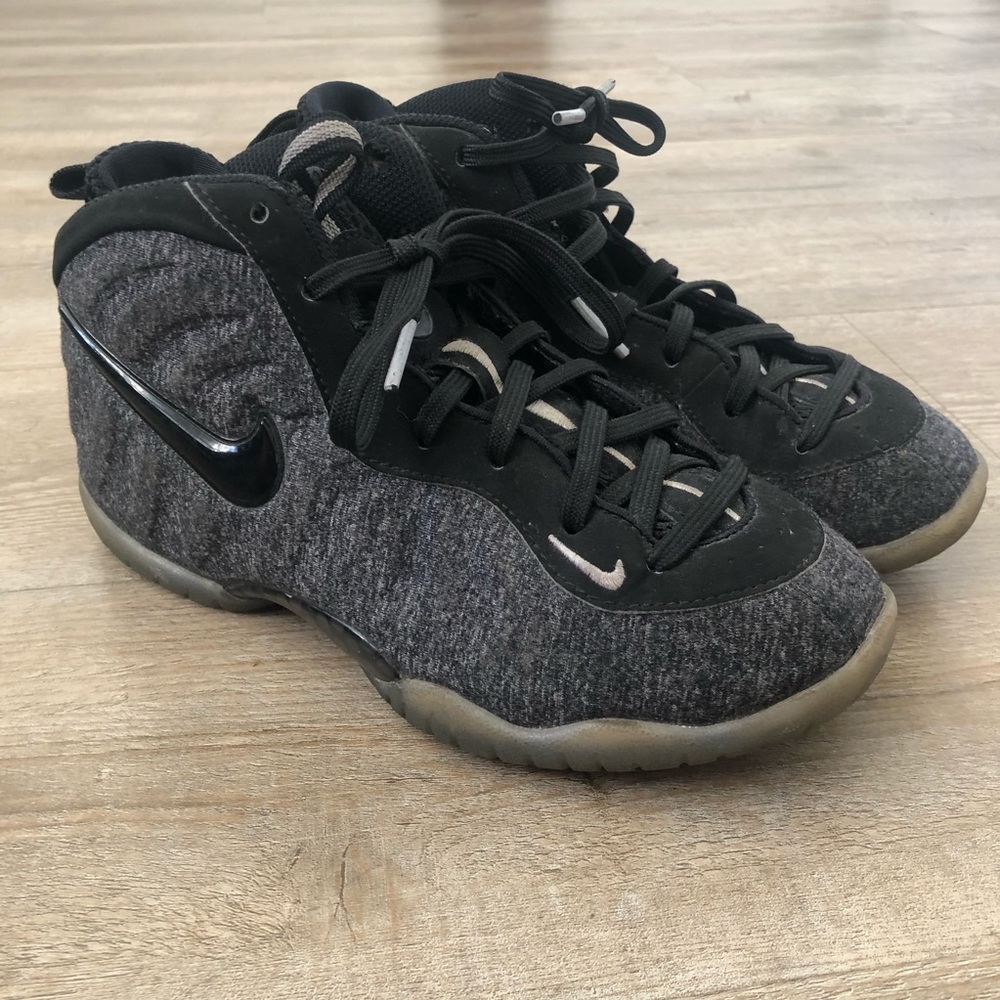 Nike Air Little Posite PS Sequoia Black Gray 843755-008 Jordan Foamposite Sz 2Y